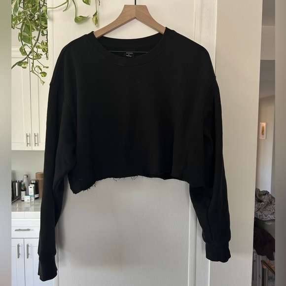 PacSun Cropped Black Sweatshirt - Picture 1 of 1